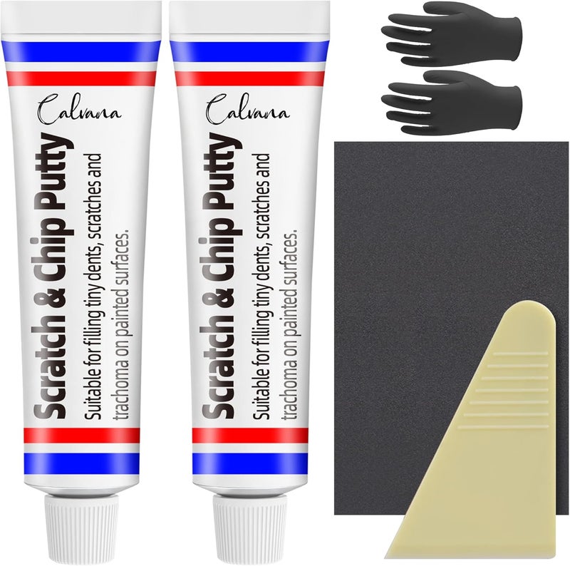 Calvana (2 Pack) 20g Car Body Filler Repair Kit, Automotive Putty Scratch Filler, Quick-Drying Formula for Minor Touch-ups, Ideal for Car Paint Scratch Removal and Rust, Includes Repair Tools - Image 1